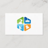 Schoonmaakpictogrammen | Huishoudelijke diensten Visitekaartje (Achterkant)