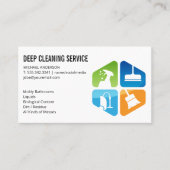 Schoonmaakpictogrammen | Huishoudelijke diensten Visitekaartje (Voorkant)