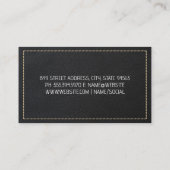 Schoonmaakpictogrammen | Marmer | Zwart gestikte l Visitekaartje (Achterkant)