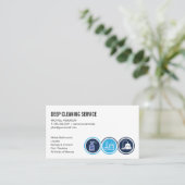 Schoonmaakpictogrammen | Sanitairdiensten Visitekaartje (Staand voorkant)