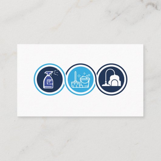 Schoonmaakpictogrammen | Sanitairdiensten Visitekaartje (Achterkant)