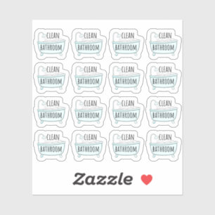 Schoonmaakplan Badkamer Badkuip Schoonmaaktaken Pl Sticker