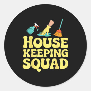 Schoonmaakploeg Funny Schoonmaakploeg Team Schoonm Ronde Sticker