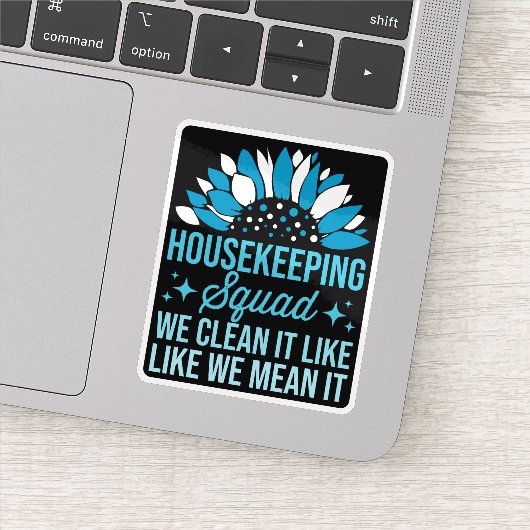 Schoonmaakploeg We maken het schoon als Huishoudel Sticker (Detail)