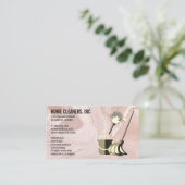 Schoonmaakproducten | Roze Marmer Visitekaartje (Staand voorkant)