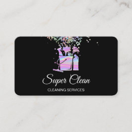 Schoonmaakprogramma voor professioneel gebruik visitekaartje