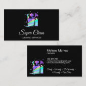 Schoonmaakprogramma voor professioneel gebruik visitekaartje (Voorkant / Achterkant)