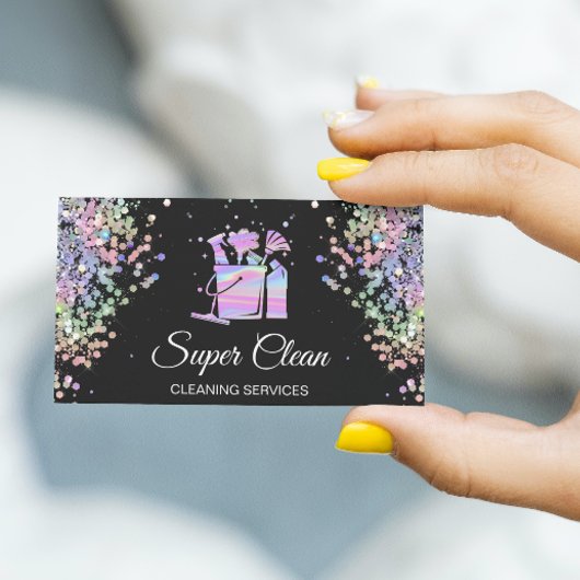 Schoonmaakprogramma voor professioneel gebruik visitekaartje