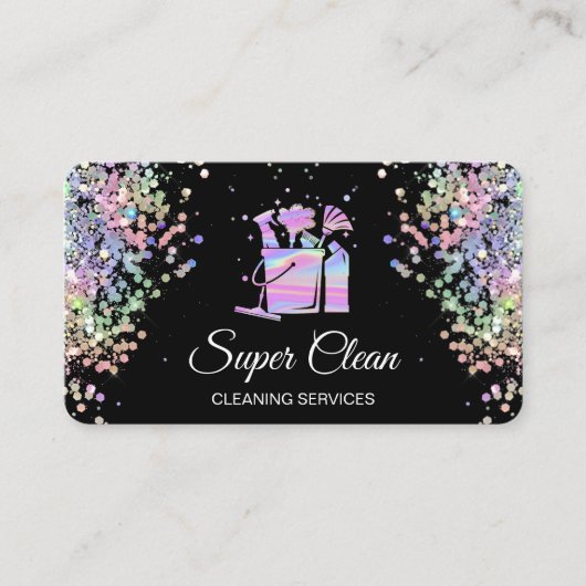 Schoonmaakprogramma voor professioneel gebruik visitekaartje (Voorkant)