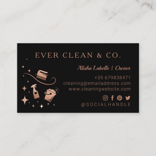 Schoonmaakprogramma's Professionele vormgeving en  Visitekaartje (Voorkant)
