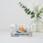 Schoonmaakprogramma's reinigen visitekaartje (Staand voorkant)