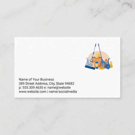 Schoonmaakprogramma's reinigen visitekaartje (Achterkant)