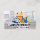 Schoonmaakprogramma's reinigen visitekaartje (Voorkant)