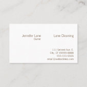 Schoonmaakreinigingsapparaat Visitekaartje (Achterkant)