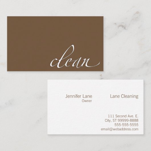 Schoonmaakreinigingsapparaat Visitekaartje (Voorkant / Achterkant)