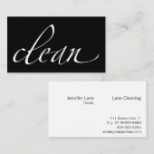 Schoonmaakreinigingsapparaat Visitekaartje (Voorkant / Achterkant)