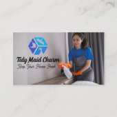 Schoonmaakruimte met Spray Bottle Visitekaartje (Voorkant)