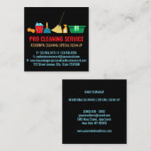 Schoonmaakschoonmaakster schoonheidsanitorial simp vierkante visitekaartje (Voorkant / Achterkant)