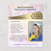 Schoonmaakservice Bedrijf Aangepaste foto Modern R Flyer (Voorkant)