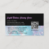 Schoonmaakservice Benodigdheden Moderne QR-code Visitekaartje (Achterkant)