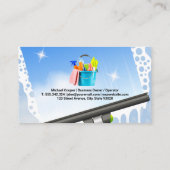 Schoonmaakservice benodigdheden | Squeegee | meid Visitekaartje (Achterkant)