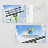 Schoonmaakservice benodigdheden | Squeegee | meid Visitekaartje (Voorkant / Achterkant)
