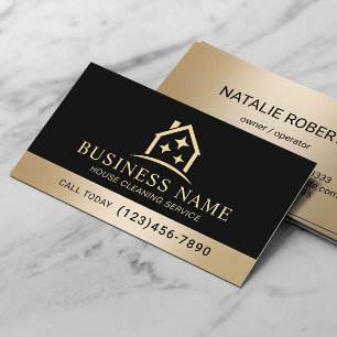 Schoonmaakservice Black & Gold Huishoudelijke Hulp Visitekaartje