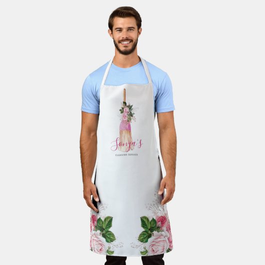 Schoonmaakservice Bloemen Business Broom Schort (Gedragen)