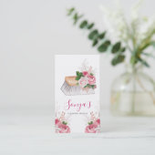 Schoonmaakservice Bloemen Waterverf Borstel Visitekaartje (Staand voorkant)