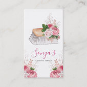 Schoonmaakservice Bloemen Waterverf Borstel Visitekaartje (Voorkant)
