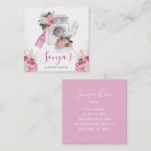 Schoonmaakservice Bloemen Waterverf Vierkante Visitekaartje (Voorkant / Achterkant)