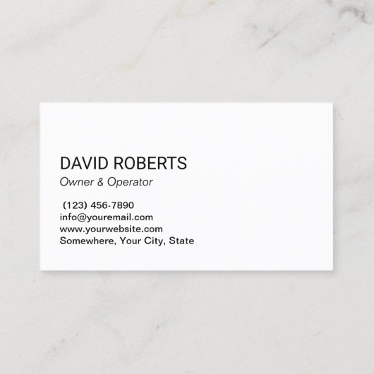 Schoonmaakservice Cartoon Maid Blue Curves Visitekaartje (Achterkant)