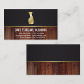 Schoonmaakservice (goud) visitekaartje (Voorkant / Achterkant)