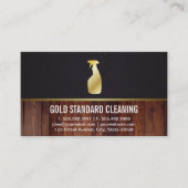 Schoonmaakservice (goud) visitekaartje (Voorkant)