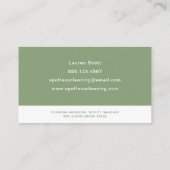 Schoonmaakservice: groene verstuiffles visitekaartje (Achterkant)