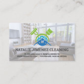 Schoonmaakservice | Home Mop Broom Logo Visitekaartje (Voorkant)