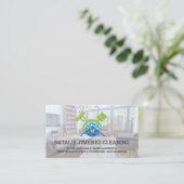 Schoonmaakservice | Home Mop Broom Logo Visitekaartje (Staand voorkant)