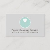 Schoonmaakservice, Housekeeper  stijl grijs Visitekaartje (Voorkant)