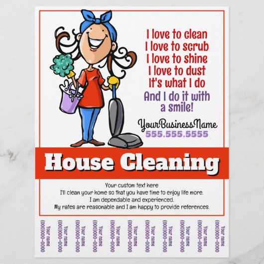 Schoonmaakservice Huis Actieaanbieding Flyer (Voorkant)