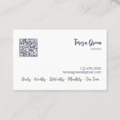 Schoonmaakservice Huis Maid Floral QR Visitekaartje (Achterkant)