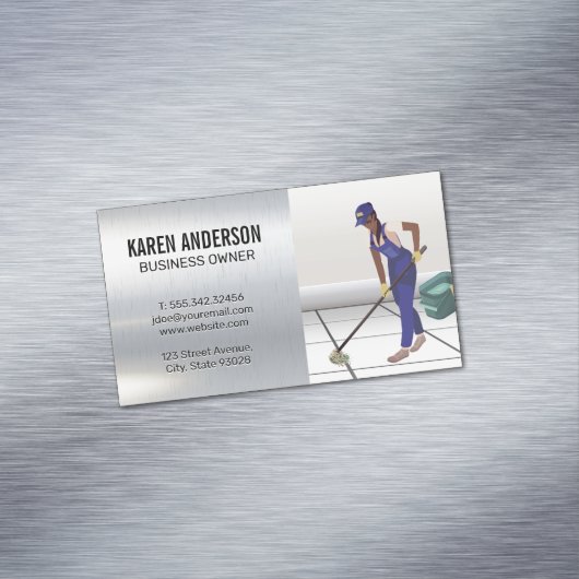 Schoonmaakservice | Huis schoonmaken Magnetisch Visitekaartje (Voorbeeld)