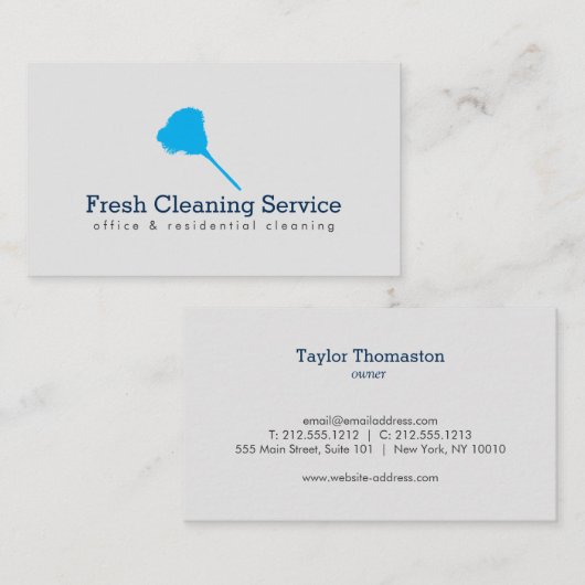 Schoonmaakservice, Huishoudster II Visitekaartje (Voorkant / Achterkant)