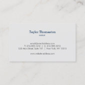 Schoonmaakservice, Huishoudster II Visitekaartje (Achterkant)