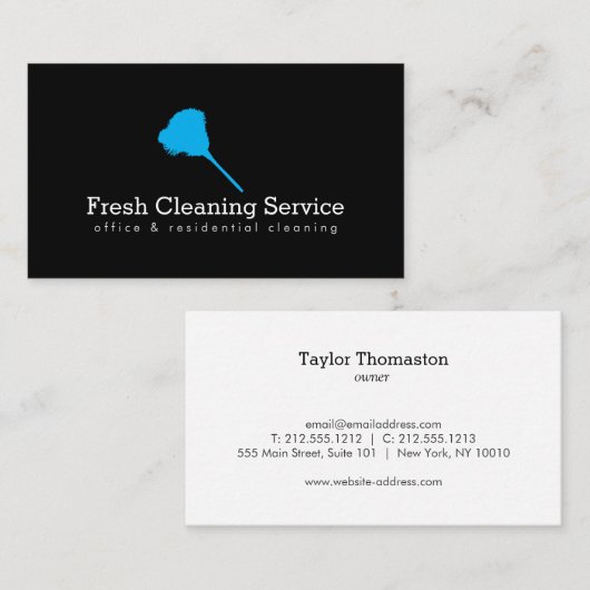 Schoonmaakservice, Huishoudster III Visitekaartje (Voorkant / Achterkant)