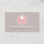 Schoonmaakservice, huishoudster  stijl visitekaartje (Voorkant)