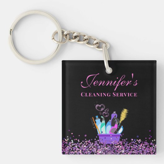 Schoonmaakservice levert Sparkle Business Sleutelhanger (voorkant)