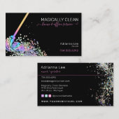 Schoonmaakservice Maid House en Kantoor Glitter Visitekaartje (Voorkant / Achterkant)