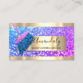 Schoonmaakservice Maid House Keeping Gold Pink Visitekaartje (Voorkant)