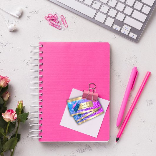 Schoonmaakservice Maid House Keeping Gold Pink Visitekaartje