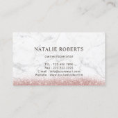 Schoonmaakservice Marmer & Roos Gold Glitter Maid Visitekaartje (Achterkant)